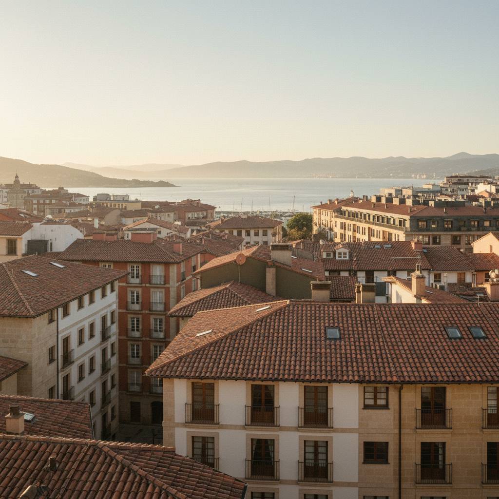 Vista panorámica de los tejados de Santander